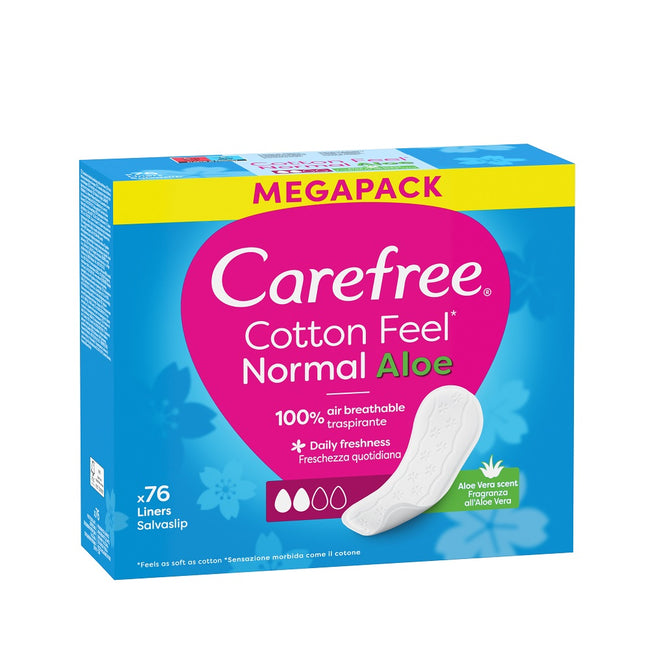 Carefree Cotton Feel Normal wkładki higieniczne Aloe 76 sztuk