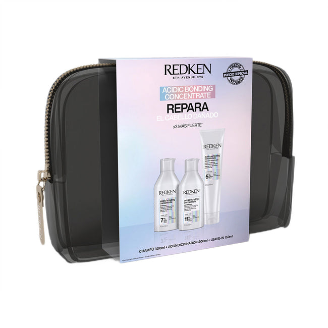 Redken Acidic Bonding Concentrate zestaw szampon do włosów 300ml + odżywka do włosów 300ml + kuracja bez spłukiwania 150ml