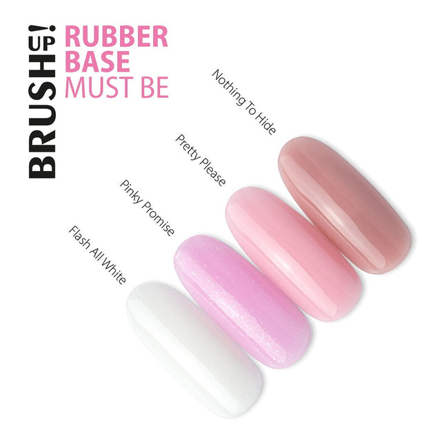 BrushUp! Rubber Base baza hybrydowa do paznokci Pinky Promise 5g