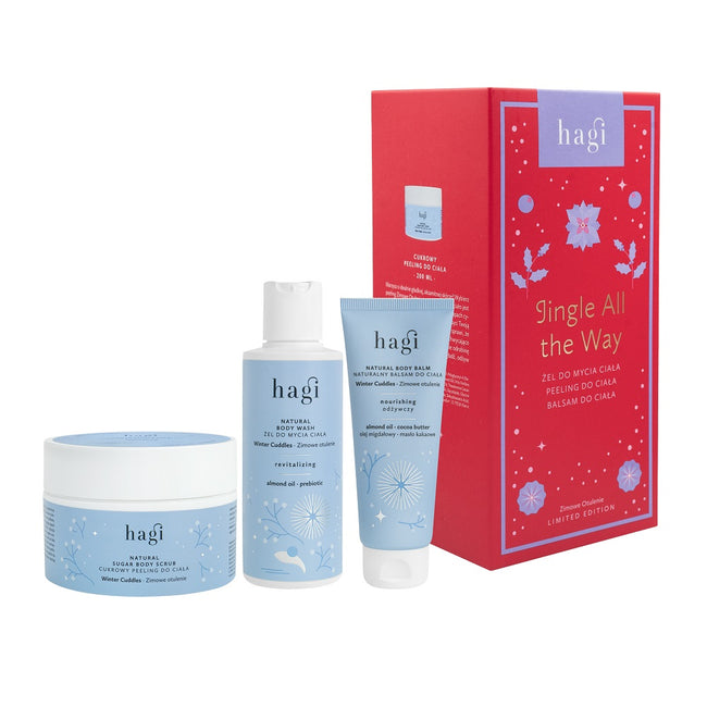 Hagi Jingle All The Way zestaw żel do mycia ciała 150ml + balsam do ciała 75ml + peeling do ciała 200ml