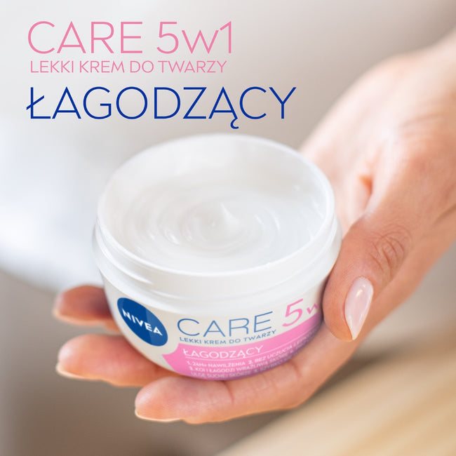 Nivea Care 5w1 łagodzący lekki krem do twarzy 100ml