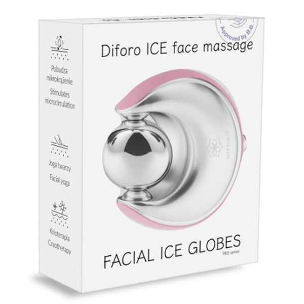 Diforo Facial Ice Globes masażer chłodząco-rozgrzewający do twarzy Róż