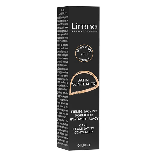 Lirene Satin Concealer pielęgnacyjny korektor rozjaśniający 01 Light 10ml