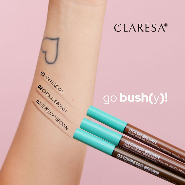 Claresa Go Bush(y)! pisak do brwi 02 Choco Brown