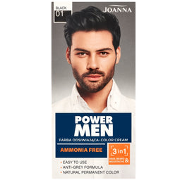 Joanna Power Men Color Cream farba odsiwiająca 01 Black