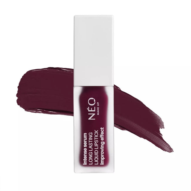 NEO MAKE UP Intense Serum Long Lasting Liquid Lipstick długotrwała pomadka do ust w płynie 10 Plum Burgund 5ml