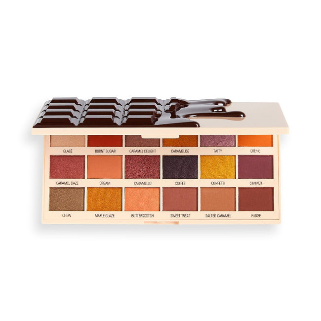 Makeup Revolution I Heart Revolution Chocolate Eyeshadow Palette paleta cieni do powiek Caramel Nudes 18g