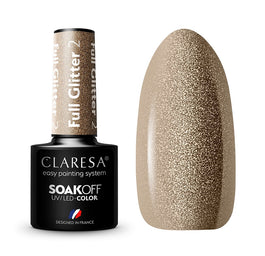 Claresa Soak Off UV/LED Full Glitter lakier hybrydowy 2 5g