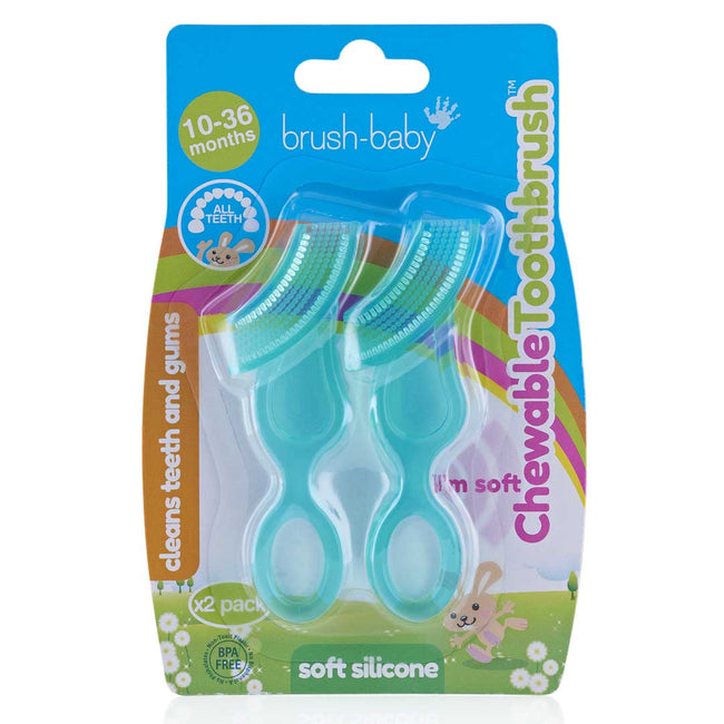 Brush-Baby Chewable Toothbrush gryzak dla dzieci 10-36m 2szt.