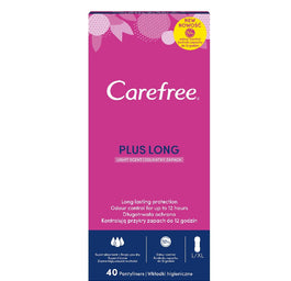 Carefree Plus Long wkładki higieniczne Light Scent 40szt.