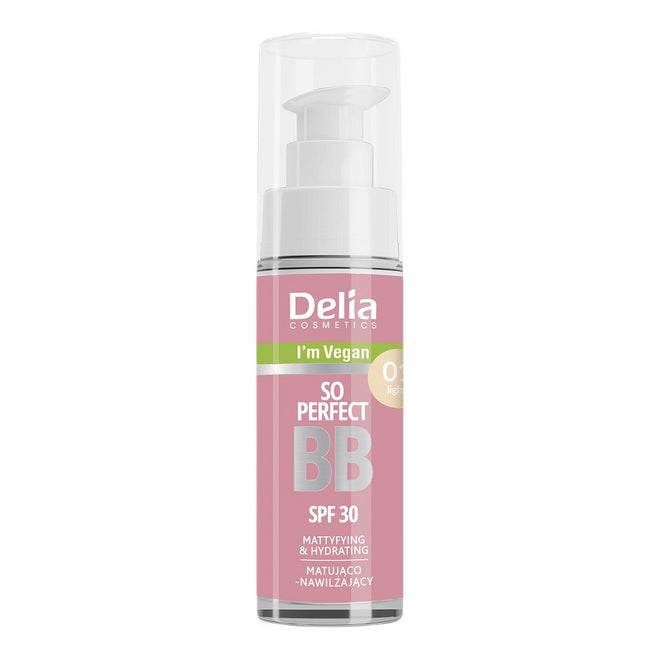 Delia So Perfect wegański krem BB z filtrem SPF30 01 Light 30ml