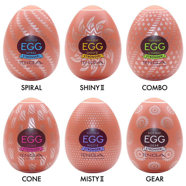 TENGA Easy Beat Egg Hard Boiled Package II zestaw 6 jednorazowych masturbatorów w kształcie jajka