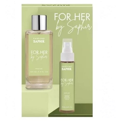 Saphir For Her zestaw woda perfumowana spray 100ml + mgiełka do włosów 75ml