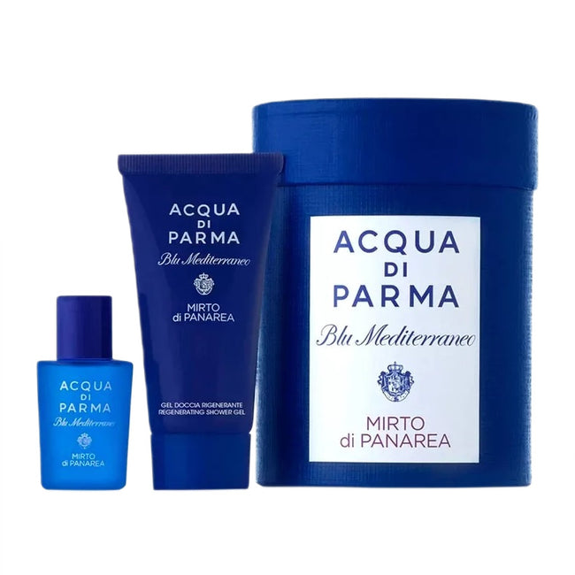 Acqua di Parma Blu Mediterraneo Mirto Di Panarea zestaw miniatura wody toaletowej 5ml + żel pod prysznic 20ml