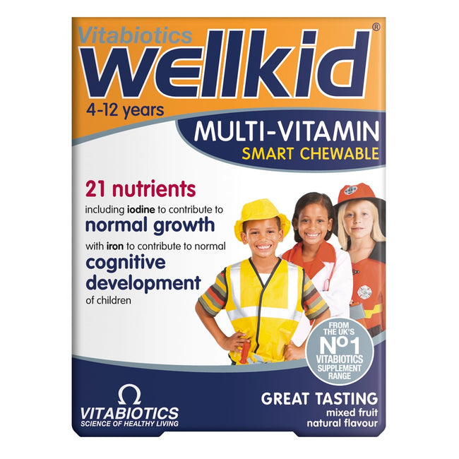 Vitabiotics Wellkid Multi-Vitamin suplement diety dla dzieci 30 tabletek do żucia