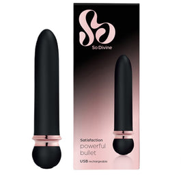 So Divine Satisfaction Rechargeable Bullet wibrator pociskowy Black