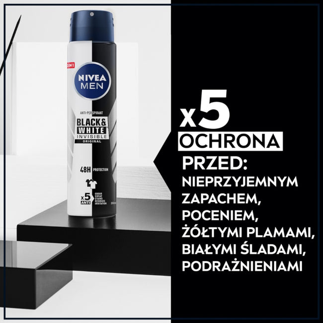 Nivea Men Black&White Invisible Original antyperspirant spray 250ml