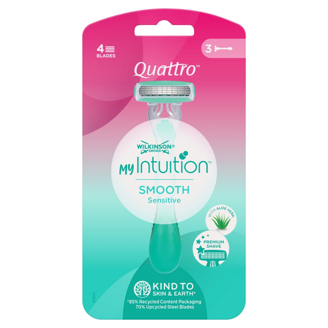 Wilkinson My Intuition Quattro Smooth Sensitive jednorazowe maszynki do golenia dla kobiet 3szt