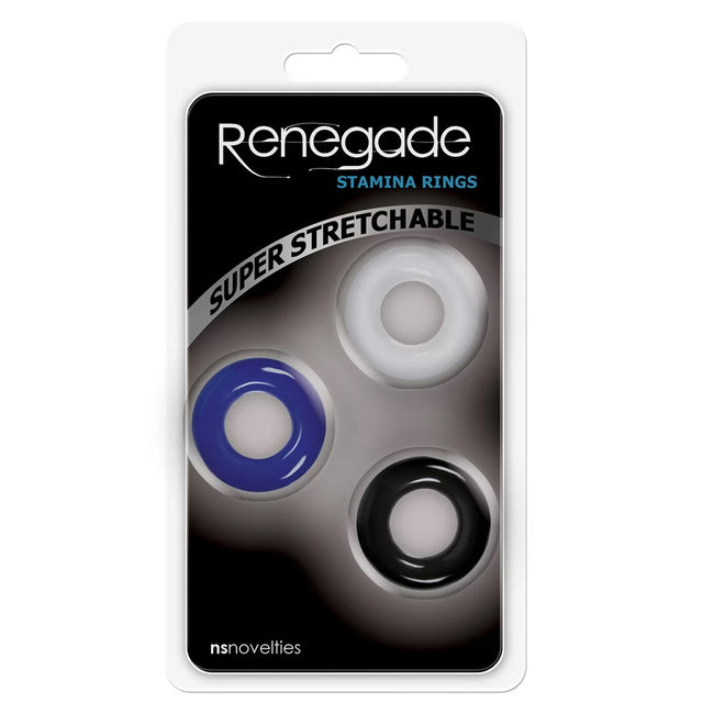 NS Novelties Renegade Stamina Rings pierścienie erekcyjne 3 szt.