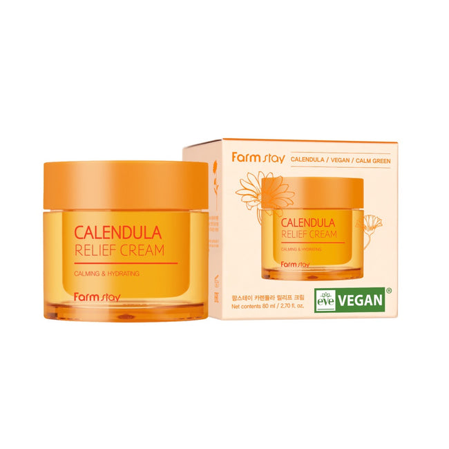 FarmStay Calendula Relief Cream łagodzący krem do twarzy 80ml