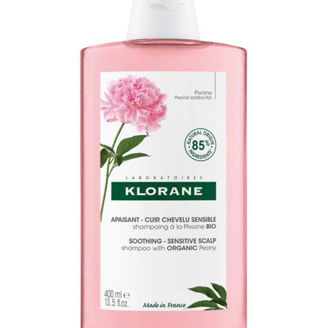 Klorane Soothing Shampoo szampon z organiczną piwonią 400ml