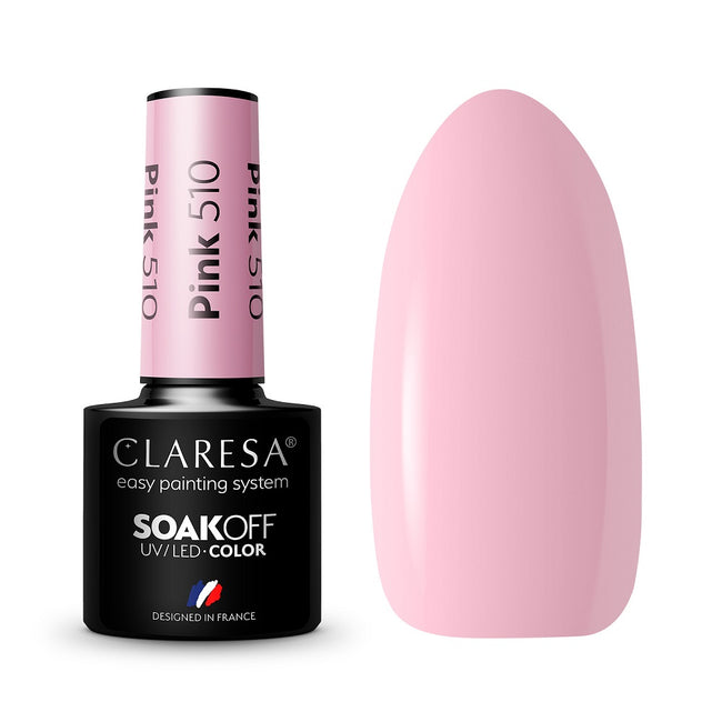 Claresa Soak Off UV/LED Pink lakier hybrydowy 510 5g