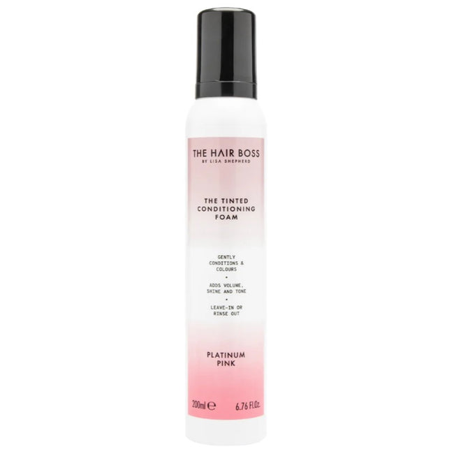 The Hair Boss The Tinted Conditioning Foam tonująca odżywka w piance do włosów blond Platinum Pink 200ml