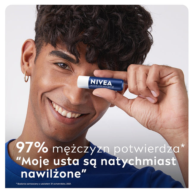 Nivea Men Active pielęgnująca pomadka do ust SPF15 4.8g