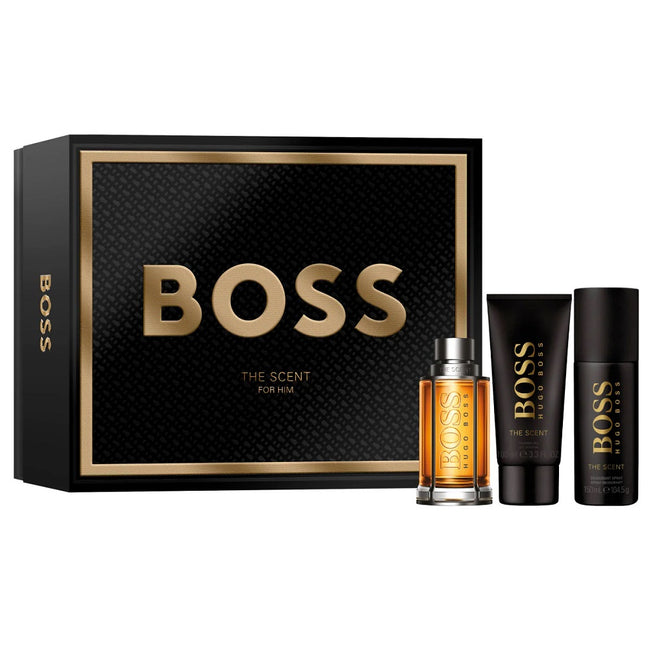 Hugo Boss Boss The Scent For Man zestaw woda toaletowa spray 100ml + dezodorant spray 150ml + żel pod prysznic 100ml