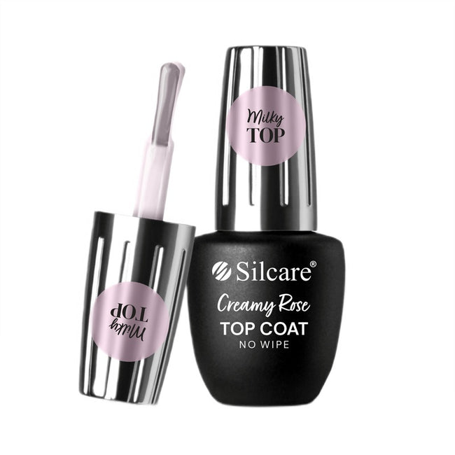 Silcare Top Coat Creamy Rose No Wipe top do lakierów hybrydowych 9ml