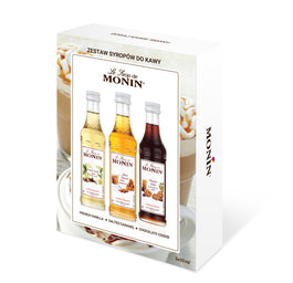 COSTA COFFEE Monin zestaw syropów do kawy French Vanilla 50ml + Salted Caramel 50ml + Chocolate Cookie 50ml