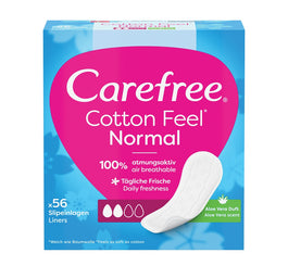 Carefree Cotton Feel Normal wkładki higieniczne zapach aloesowy 56szt