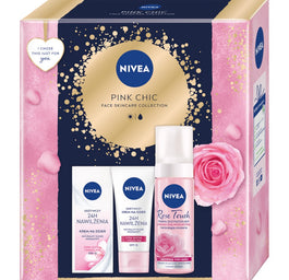 Nivea Pink Chic zestaw pianka oczyszczająca 150ml + odżywczy krem na dzień 50ml