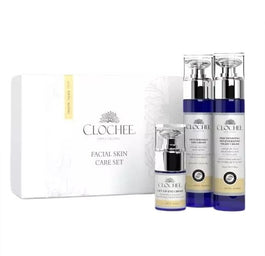 Clochee Anti-Age Facial Skin Care zestaw przeciwzmarszczkowy krem na dzień 50ml + odmładzająco-regenerujący krem na noc 50ml + wygładzający krem pod oczy 15ml