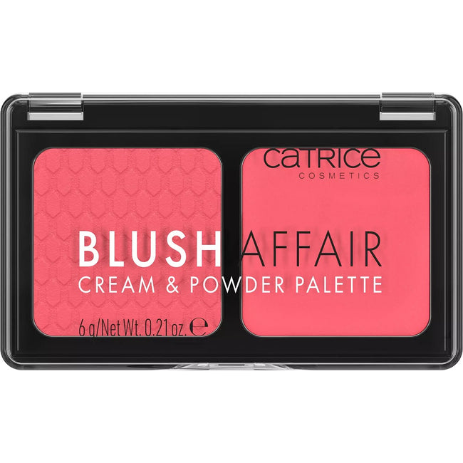 Catrice Blush Affair Cream & Powder Palette paleta róży do policzków 010 Stunning Strawberry 6g