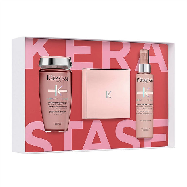 Kerastase Chroma Absolu zestaw szampon do włosów 250ml + maska do włosów 200ml + serum termiczne 150ml