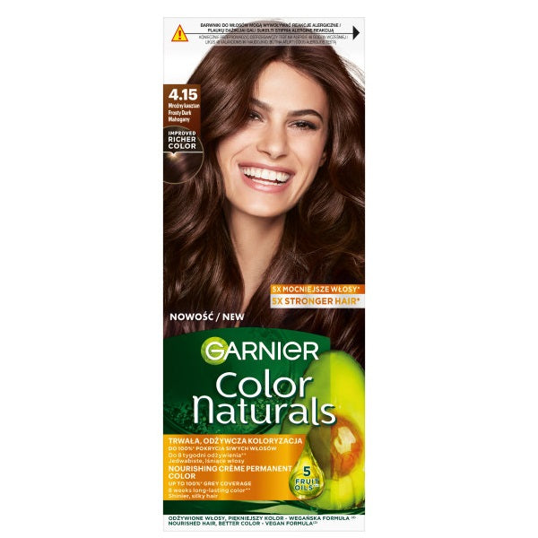 Garnier Color Naturals odżywcza farba do włosów 4.15 Mroźny Kasztan