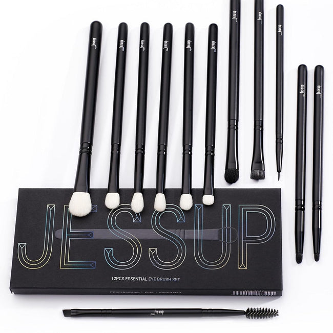 JESSUP Essential Eye Brush zestaw pędzli do makijażu oczu T322 12szt.