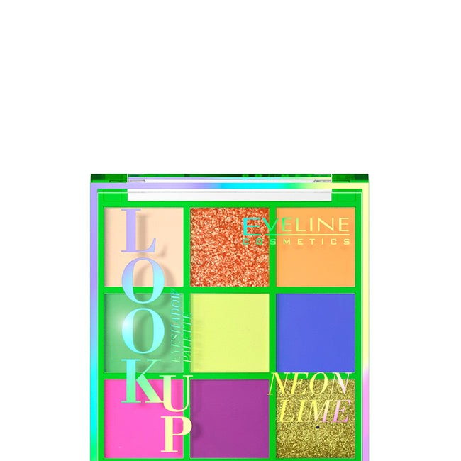 Eveline Cosmetics Look Up paleta 9 cieni do powiek Neon Lime 10.8g