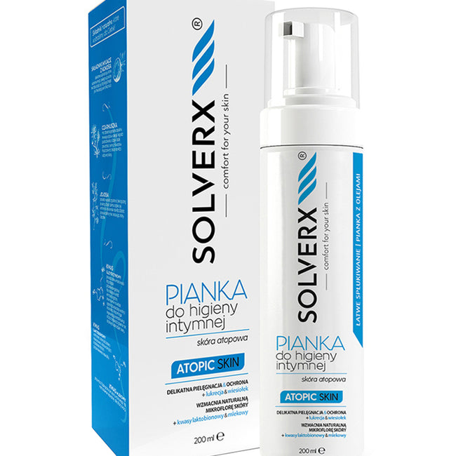 SOLVERX Atopic Skin pianka do higieny intymnej skóra atopowa 200ml