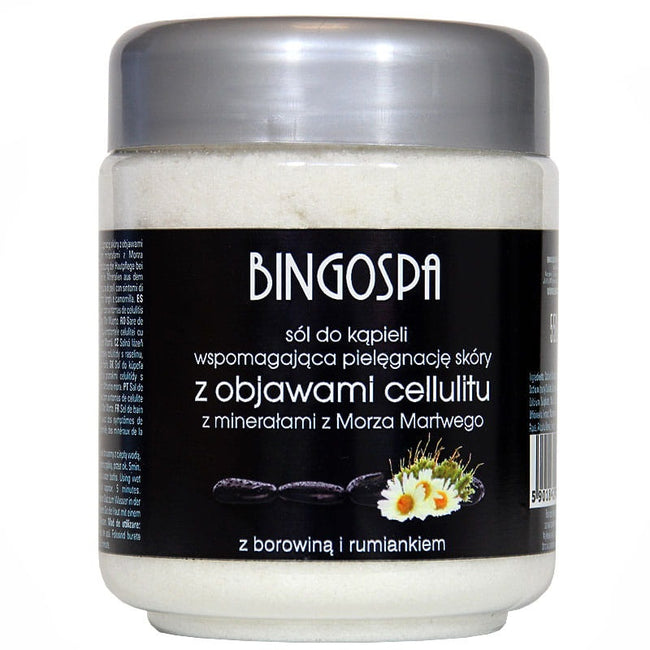 BingoSpa Antycellulitowa sól do kąpieli z minerałami z Morza Martwego i borowiną 550g