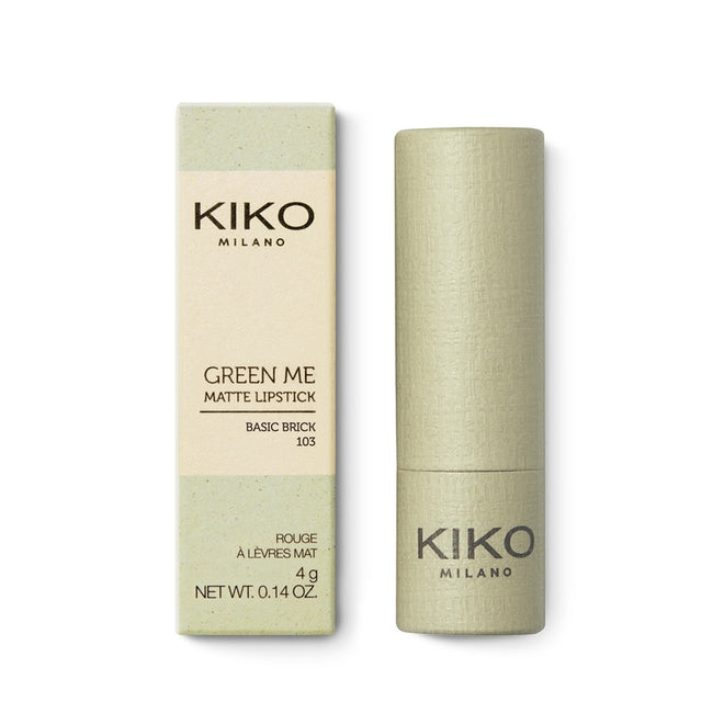 KIKO Milano Green Me Matte Lipstick ekstremalnie komfortowa matowa pomadka 103 Basic Brick 4g