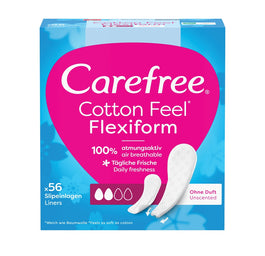 Carefree Cotton Feel Flexiform wkładki higieniczne nieperfumowane 56szt