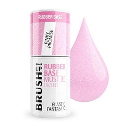 BrushUp! Rubber Base baza hybrydowa do paznokci Pinky Promise 5g