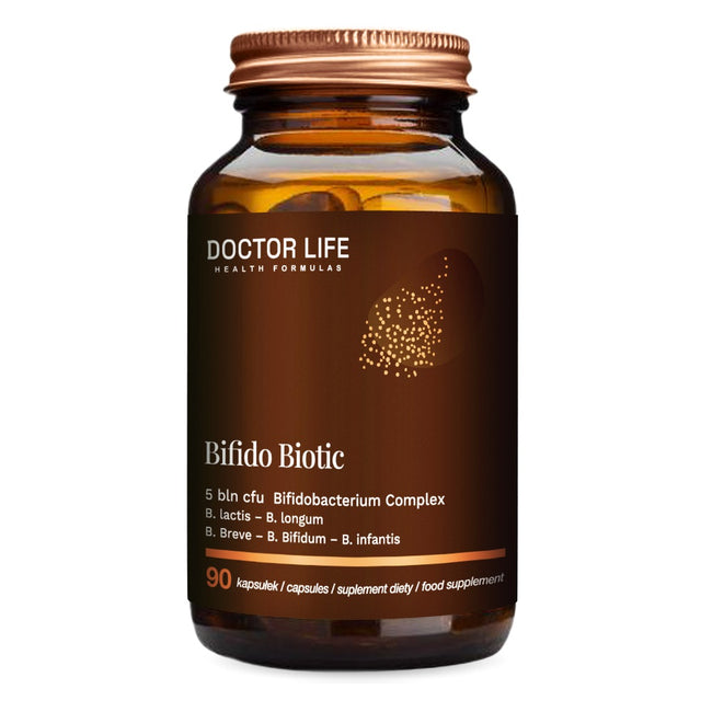 Doctor Life Bifido Biotic wsparcie mikrobioty jelitowej suplement diety 90 kapsułek