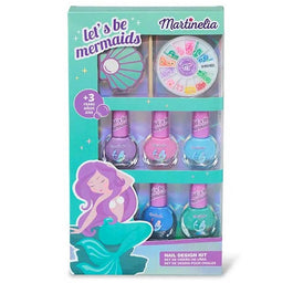 Martinelia Let's Be Mermaids Nails Desing Kit zestaw lakier do paznokci 5x4ml + ozdoby do paznokci + pilniczek + patyczek do paznokci