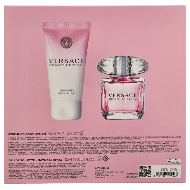 Versace Bright Crystal zestaw woda toaletowa spray 30ml + balsam do ciała 50ml