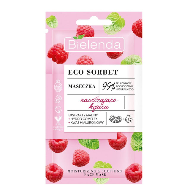 Bielenda Eco Sorbet maseczka nawilżająco-kojąca Malina 8g