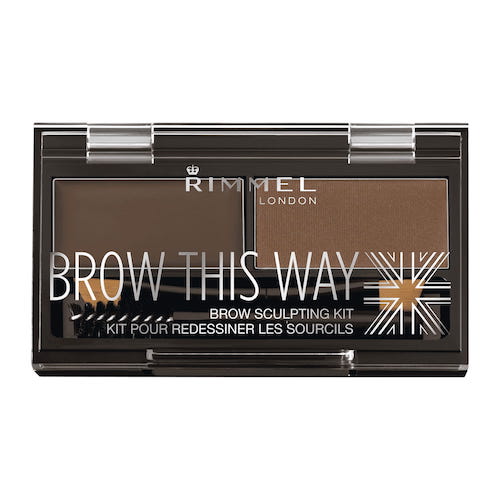 Rimmel Brow This Way Brow Sculpting Kit zestaw do konturowania brwi 003 Dark Brown 1.3g