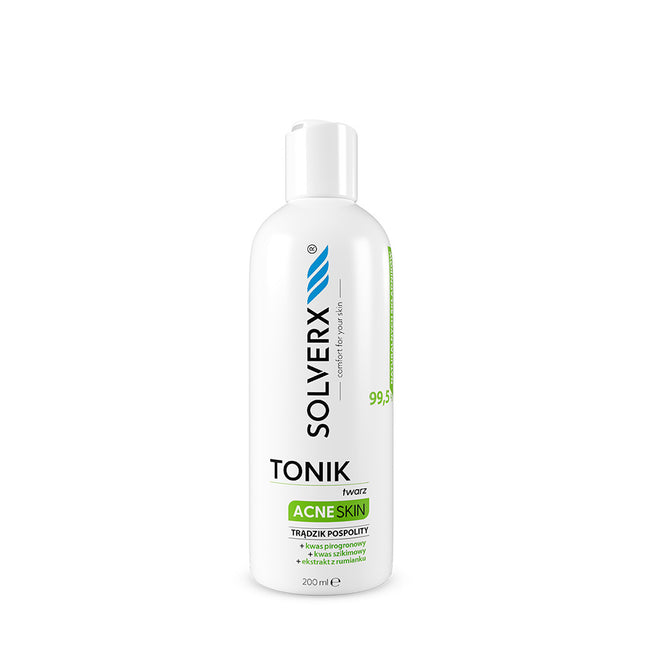 SOLVERX Acne Skin tonik do twarzy do skóry trądzikowej i tłustej 200ml